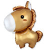 Baby horse-muotofoliopallo brown 87x72cm