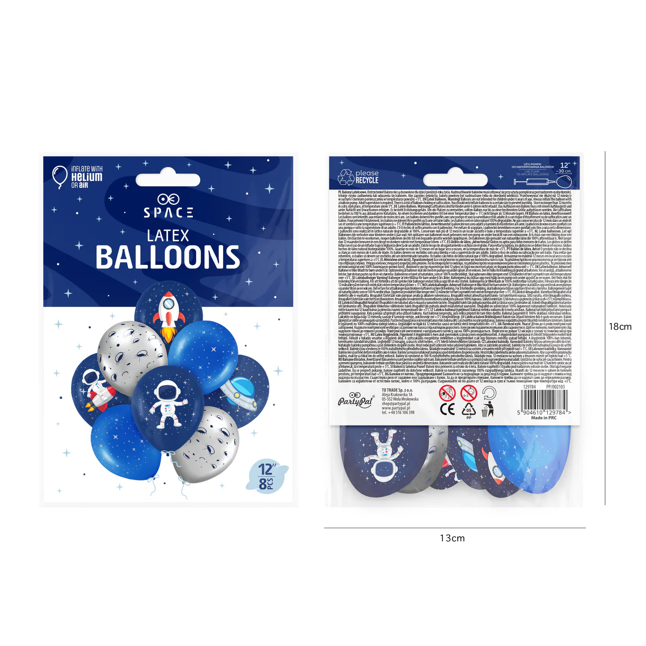 Ilmapallot avaruus 8kpl - Image 2