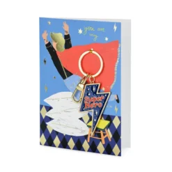 Kortti Super Hero-avaimenperällä 12 x 16 cm