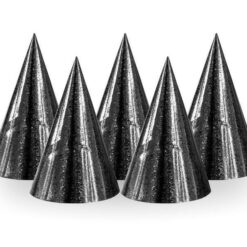 Hologrammi juhlahattu 10kpl -musta