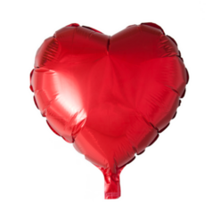 Foliopallo sydän, punainen 45cm