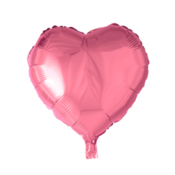 Foliopallo sydän, vaaleanpunainen 45cm