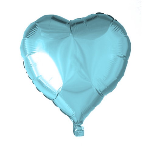 Foliopallo sydän, vaaleansininen 45cm