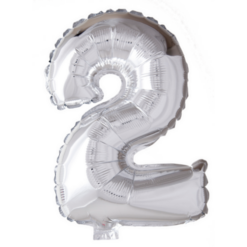 Puhallettava foliopallo nro 2 40cm hopea