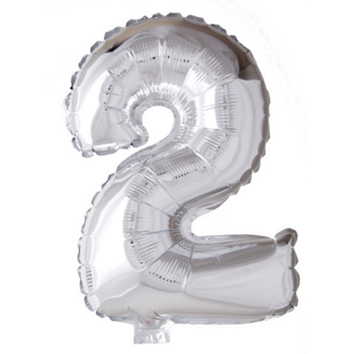 Puhallettava foliopallo nro 2 40cm hopea