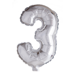 Puhallettava foliopallo nro 3 40cm hopea