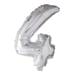 Puhallettava foliopallo nro 4 40cm hopea