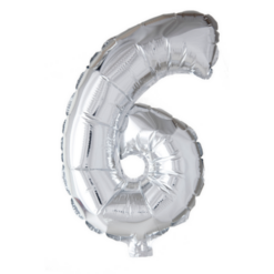 Puhallettava foliopallo nro 6 40cm hopea