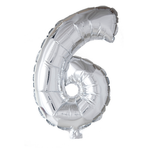 Puhallettava foliopallo nro 6 40cm hopea