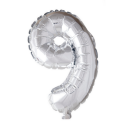 Puhallettava foliopallo nro 9 40cm hopea