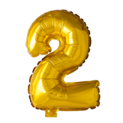 Puhallettava foliopallo nro .2 40cm kulta