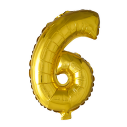 Puhallettava foliopallo nro.6 40cm kulta