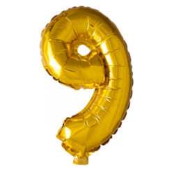 Puhallettava foliopallo nro.9 40cm kulta