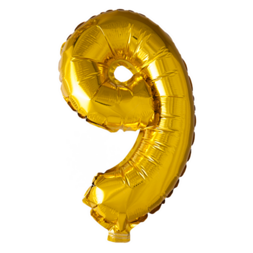 Puhallettava foliopallo nro.9 40cm kulta