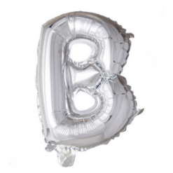 Puhallettava foliopallo B 40cm hopea