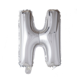 Puhallettava foliopallo H 40cm hopea