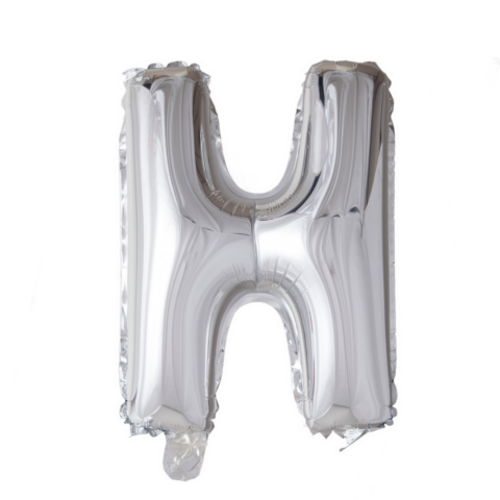 Puhallettava foliopallo H 40cm hopea