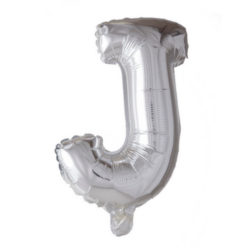 Puhallettava foliopallo J 40cm hopea