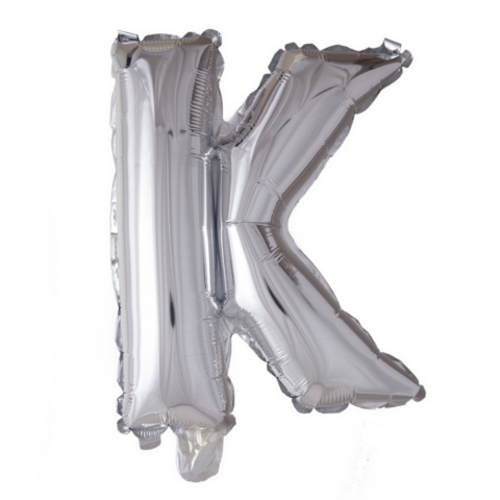 Puhallettava foliopallo K 40cm hopea