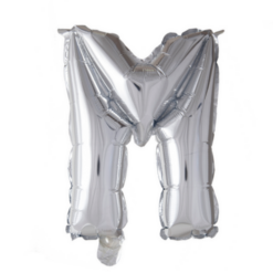 Puhallettava foliopallo M 40cm hopea