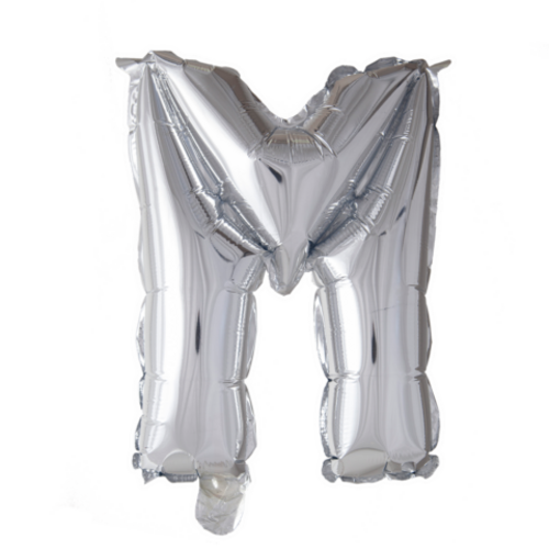 Puhallettava foliopallo M 40cm hopea