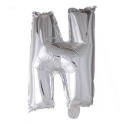 Puhallettava foliopallo N 40cm hopea