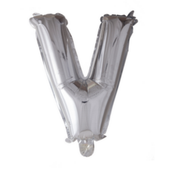 Puhallettava foliopallo V 40cm hopea