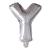 Puhallettava foliopallo Y 40cm hopea