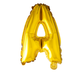 Puhallettava foliopallo A 40cm kulta