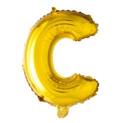 Puhallettava foliopallo C 40cm kulta