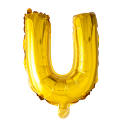 Puhallettava foliopallo U 40cm kulta