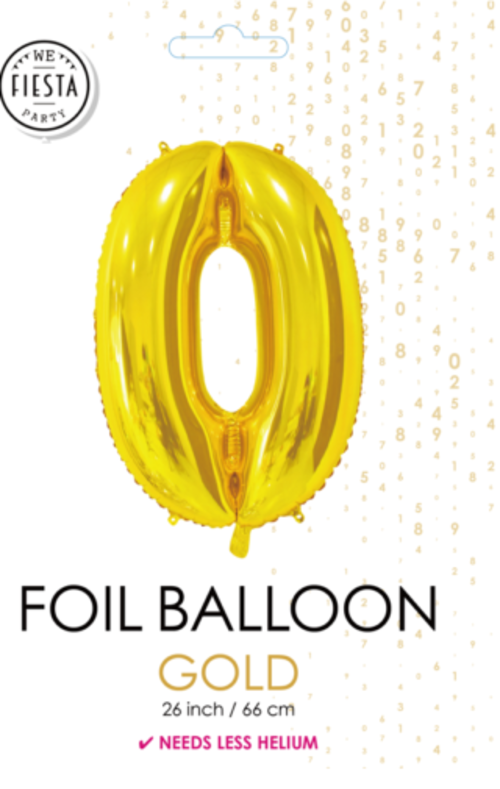 Foliopallo nro 0 66cm kulta - Image 2