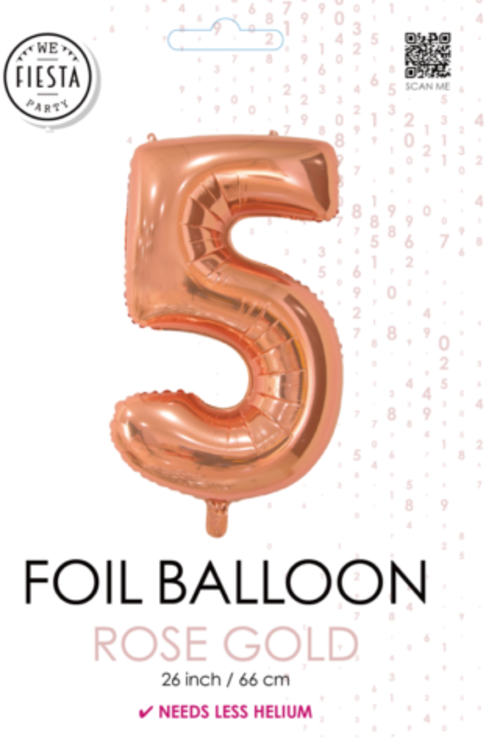 Foliopallo nro 5 66cm ruusukulta - Image 2