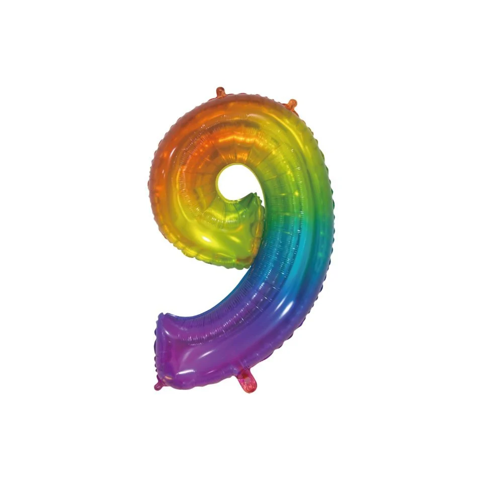 Foliopallo nro 9 76cm rainbow