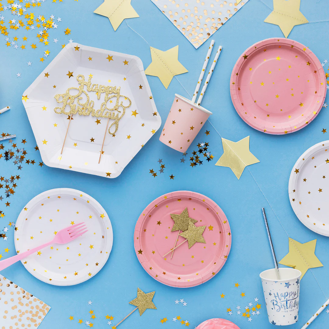 Koristetikut tähti kultainen 6kpl - Image 3