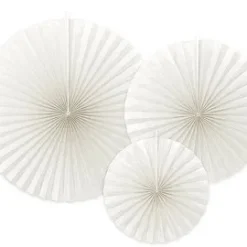 Ruusukkeet 3kpl luonnonvalkoinen