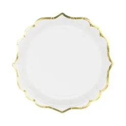 Pienet lautaset kultareuna valk. 6kpl