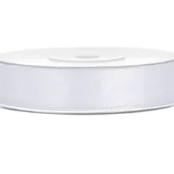Satiininauha 1,2cm / 25m valkoinen
