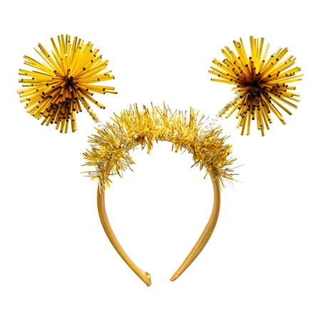 Pom-pom pallot -hiuspanta kulta