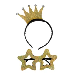 Panta ja lasit-setti kulta