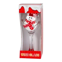 Lumiukko -viinilasi
