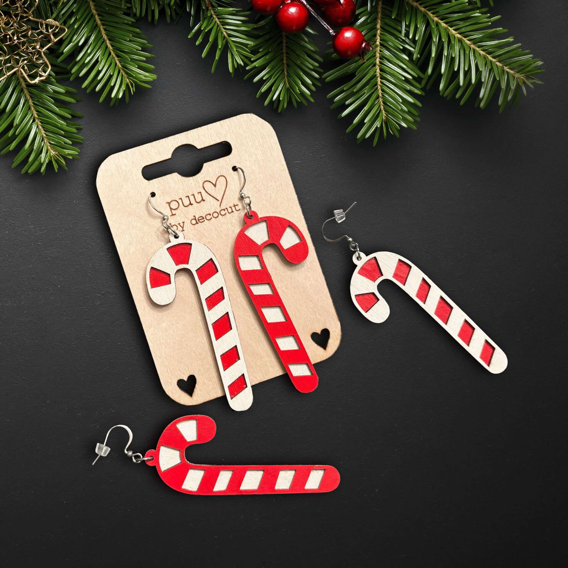 Karkkikeppi-korvakorut