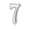 Numerokynttilä 7 hopea