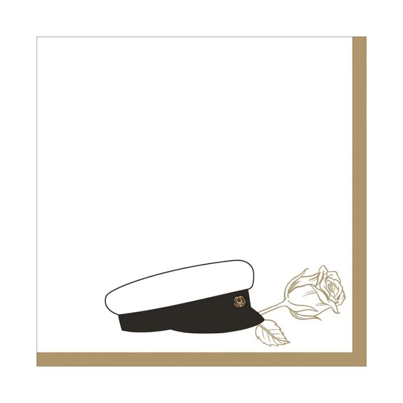 Ylioppilas-lautasliinat 20kpl kultareuna 33 x 33 cm