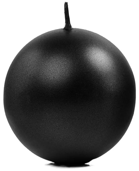Pallokynttilä musta 8cm
