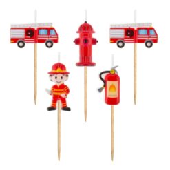 Kakkukynttilät fire fighters 5kpl