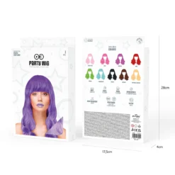 Juhlaperuukki -violetti aaltoileva hius