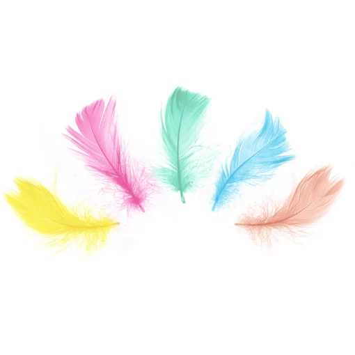 Lyhyet höyhenet värimix50kpl