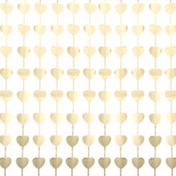 Kultainen sydänverho 100 x 200 cm