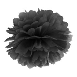 Pompom musta, 15cm